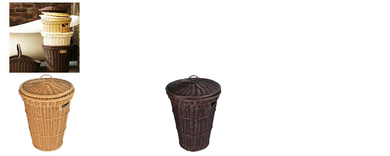 ザリーン洗えるバスケットランドリーバスケットふた付き