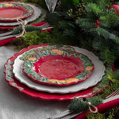 ポルトガル　ボルダロピニェイロ　クリスマスコレクション　食器