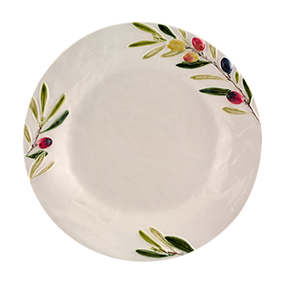 ボルダロピニェイロ　オリーブ　ディナープレート